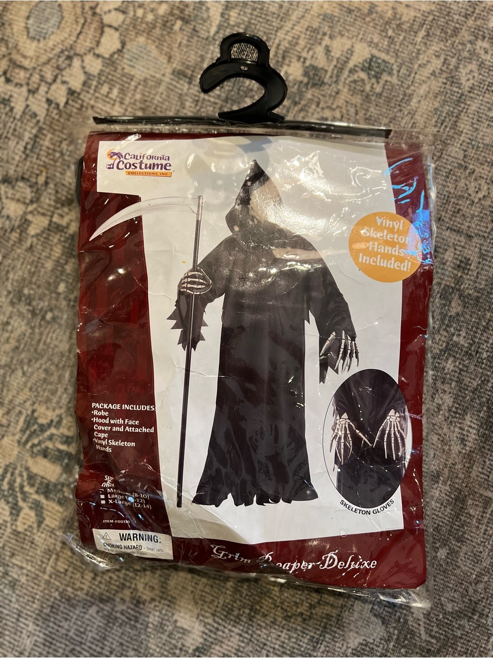 California Costumes Kids Grim Reaper Deluxe Halloween Costume Size Medium 8-10